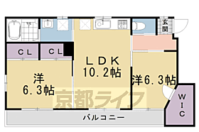 京都府京都市西京区松室中溝町（賃貸マンション2LDK・2階・54.65㎡） その2