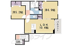 京都府京都市右京区山ノ内宮前町（賃貸アパート2LDK・2階・57.40㎡） その1