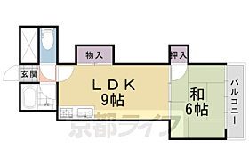 シャルレ1番館　物集女 402 ｜ 京都府向日市物集女町豆尾（賃貸マンション1LDK・4階・31.50㎡） その2