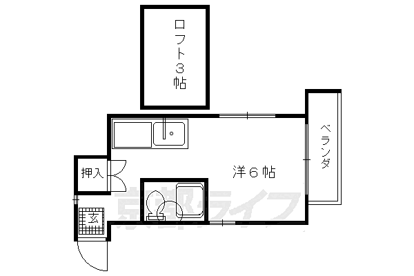 京都府京都市右京区西京極西向河原町(賃貸マンション1R・4階・21.00㎡)の写真 その2