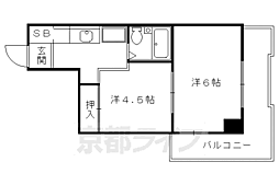 グランドメイソンセブン 4階2Kの間取り