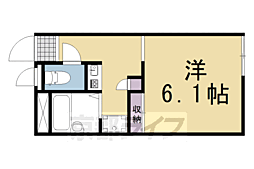 レオパレスロイヤルコート 1Kの間取図画像