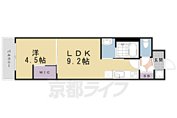 スワンズ京都東寺ガーデン 1LDKの間取図画像
