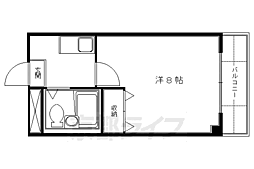 近鉄京都線 向島駅 徒歩5分の賃貸マンション 3階1Kの間取り