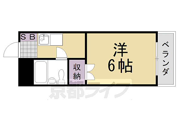 ハイツ藤 206｜京都府京都市西京区上桂前田町(賃貸マンション1K・2階・18.97㎡)の写真 その2