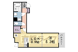 京阪本線 龍谷大前深草駅 徒歩7分の賃貸アパート 1階1LDKの間取り