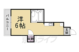 レスポワールユキオ 1Kの間取図画像