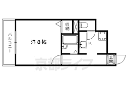 ベレビュー鴨川 1Kの間取図画像