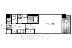 ベラジオ京都駅東 1Kの間取図画像