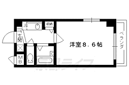 ロイヤルヴィンテージ三十三間堂 1Kの間取図画像