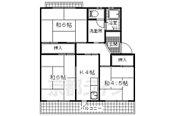 コーポ中臣 3Kの間取図画像