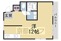 第一レジデンス中川 ワンルームの間取図画像