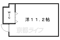 レヴィア北白川 ワンルームの間取図画像