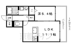 エミネンス松ヶ崎 1LDKの間取図画像
