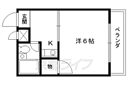 アクティーオカ 1Kの間取図画像