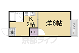 ファーストコーポ白川 1Kの間取図画像