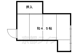 渡邉アパート ワンルームの間取図画像