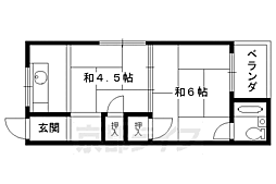 藤川荘 2Kの間取図画像