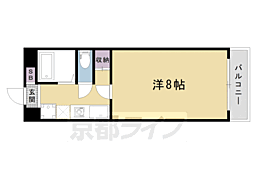 グリーンパレス衣笠 1Kの間取図画像