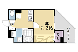 京都市北区大宮北林町アパート 1Kの間取図画像