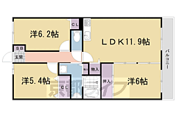 レシデンシア巨椋 3LDKの間取図画像