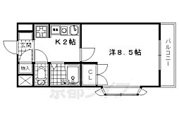 グレイス春日森 1Kの間取図画像