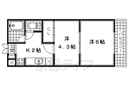 M'プラザ大住参番館 2Kの間取図画像
