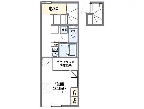 レオパレスブルューテブルューテ ｜広島県福山市駅家町大字近田(賃貸アパート1K・2階・28.02㎡)の写真 その2