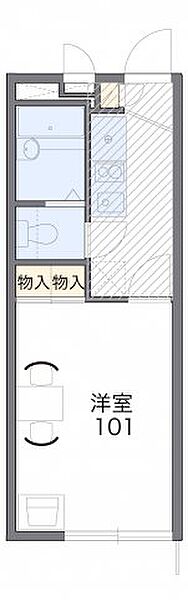 レオパレスウィル 101｜広島県福山市能島3丁目(賃貸アパート1K・1階・19.87㎡)の写真 その2