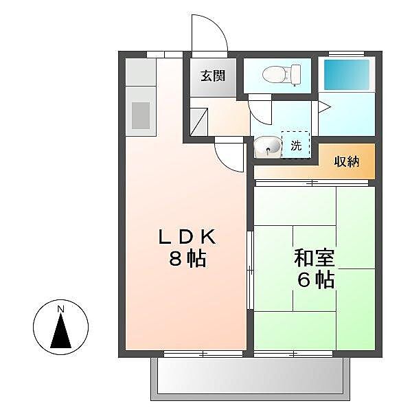 パナハイツやまぐちＡ・Ｂ ｜広島県福山市南蔵王町6丁目(賃貸アパート1LDK・1階・35.92㎡)の写真 その2