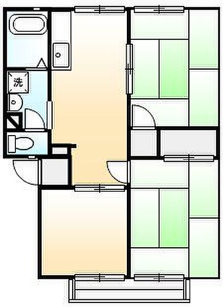 ニューサンシティ川口 ｜広島県福山市川口町1丁目(賃貸アパート3DK・1階・51.79㎡)の写真 その2