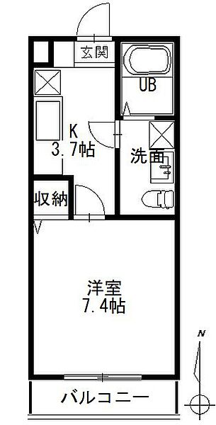 ル・ナヴィール ｜広島県福山市東桜町(賃貸アパート1K・1階・25.79㎡)の写真 その2