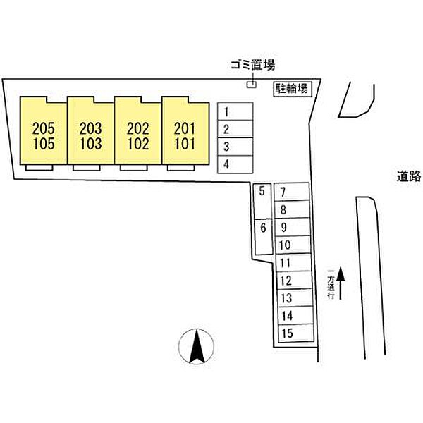 ソレイユ・ミリマ 105｜広島県福山市御幸町大字森脇(賃貸アパート2LDK・1階・51.07㎡)の写真 その2