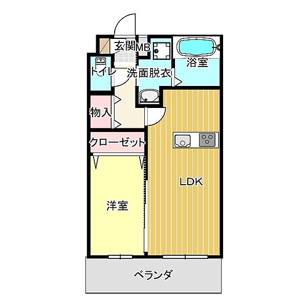 ビエント 104｜広島県福山市高西町川尻(賃貸マンション1LDK・1階・40.60㎡)の写真 その2