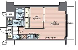 プレジオ西新井 1LDKの間取図画像