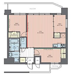 プレジオ練馬富士見台 3LDKの間取図画像