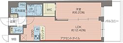 プレジオ新小岩EURO 1LDKの間取図画像