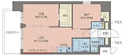 プレジオ新小岩EURO 1SLDKの間取図画像