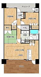 ネバーランド朝霧 3LDKの間取図画像