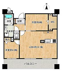 ペルル江坂 2LDKの間取図画像