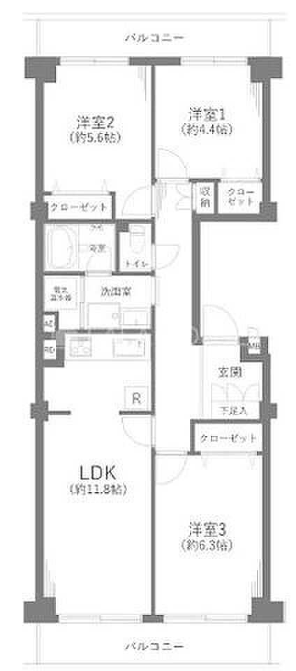 3LDK♪南西向き・日当たり良好☆