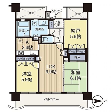【間取り】家族構成やライフスタイルの変化にも柔軟に対応できる使い勝手の良い間取り設計。快適な暮らしをイメージしやすい住空間です。