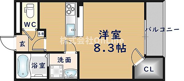 大阪府八尾市老原3丁目(賃貸マンション1K・3階・28.85㎡)の写真 その2