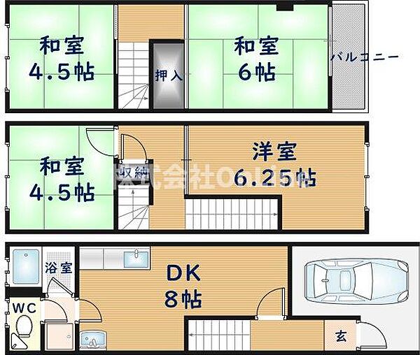 天王寺屋4丁目貸家 ｜大阪府八尾市天王寺屋4丁目(賃貸一戸建4DK・1階・67.12㎡)の写真 その2