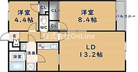 大阪府八尾市上之島町北4丁目（賃貸アパート2LDK・2階・61.27㎡） その2