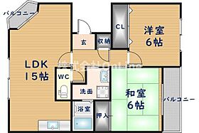 さくら館  ｜ 大阪府八尾市老原1丁目（賃貸マンション2LDK・4階・67.00㎡） その2