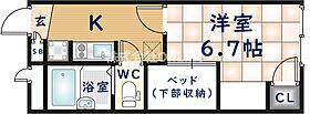 大阪府八尾市南本町5丁目（賃貸アパート1K・2階・19.87㎡） その2