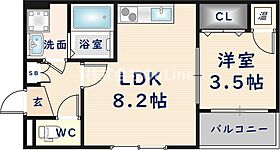 D porta Luchta  ｜ 大阪府八尾市南本町5丁目（賃貸アパート1LDK・1階・30.23㎡） その2