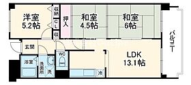 ビオトープ旭ヶ丘  ｜ 大阪府八尾市旭ケ丘1丁目（賃貸マンション3LDK・2階・65.18㎡） その2