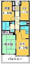 板橋本町グリーンパーク 3SDKの間取図画像